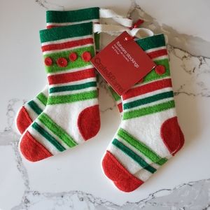 💖🎁NWT Crate & Barrel flatware stockings Christmas 4-pack